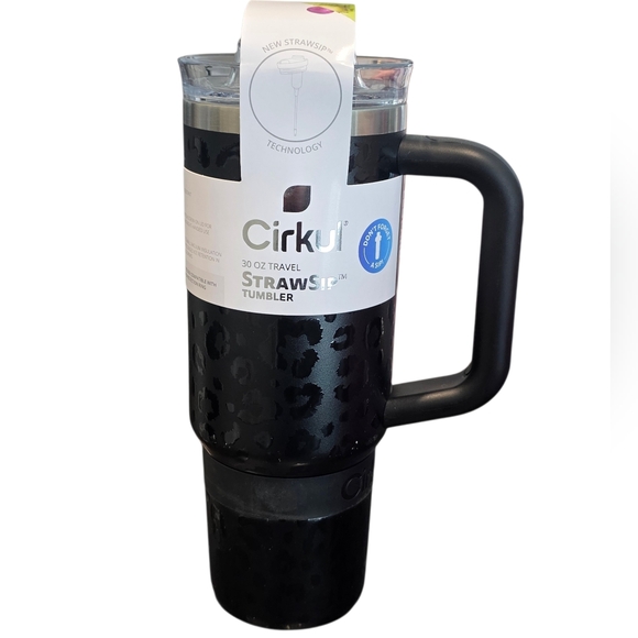 Cirkul Other - Cirkul 30oz StrawSip Double-Wall Insulated Stainless Steel Tumbler Black Leopard